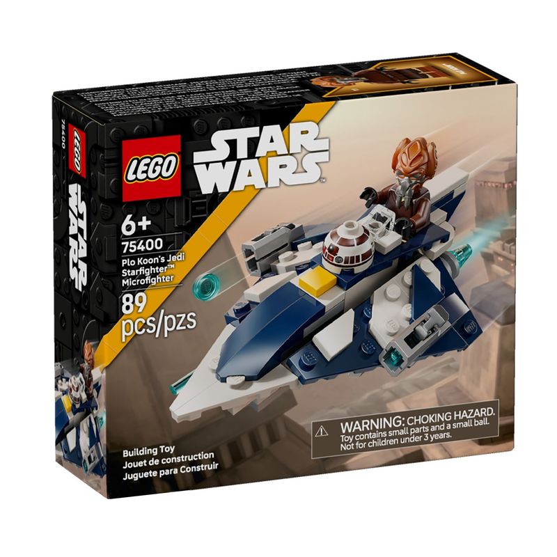 لگو 89 تکه سری استاروارز مدل plo koon s jedi starfighter microfightere کد 75400